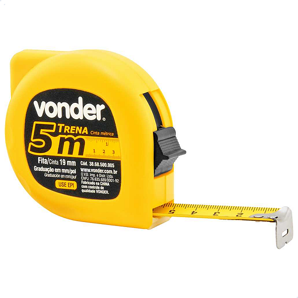 Trena de Aço 5m X 19mm Vonder