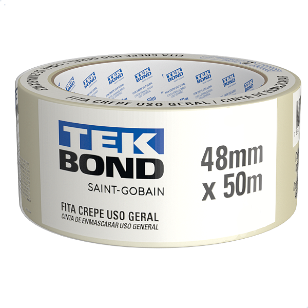 Fita Crepe 48mm X 50m Uso Geral Tek Bond