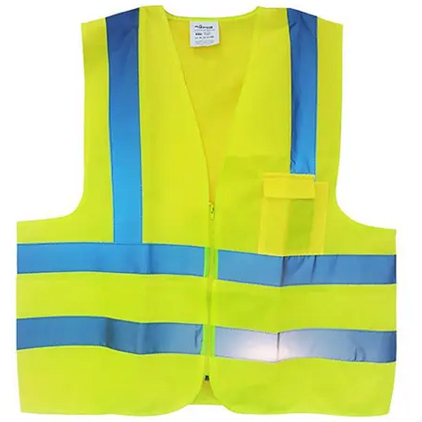 Colete Sinalizaçao Refletivo 1 Bolso Ziper Amarelo Plastcor