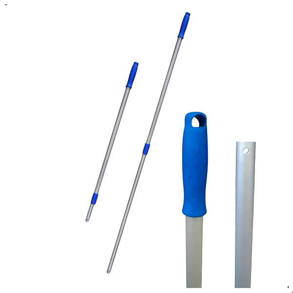 Cabo 1,40m Telescopico 2 Estagios Furado C142ef Azul Bralimpia