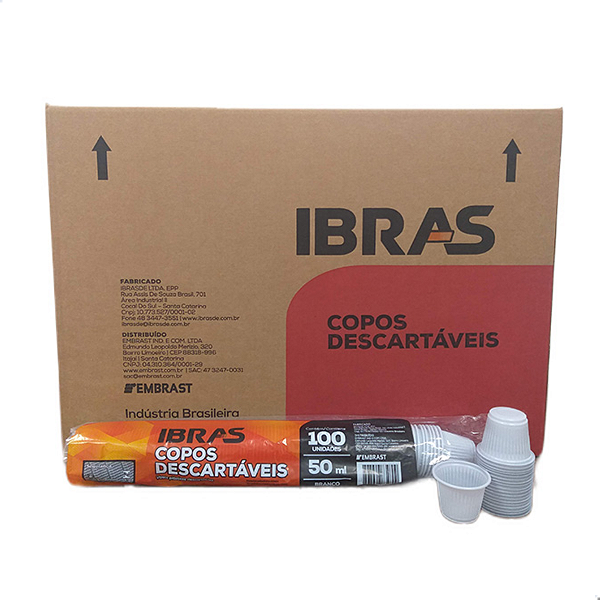 Copo Descartavel Plastico Cx 5000 Un 50ml Ps Ibras
