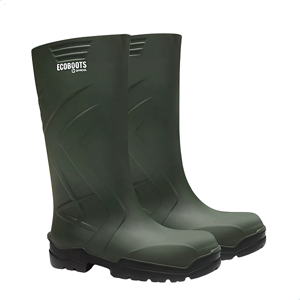 Bota Pu Ecoboots Polytech Verde Sola Preta 91bpul600 Fujiwara Ca 35047