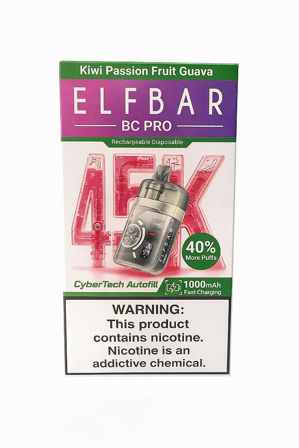 ELFBAR BC PRO 45.000 PUFFS KIWI, PASSION GUAVA