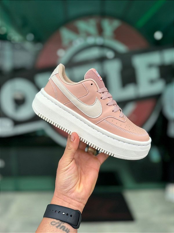 Tênis Nike Court Vision Salmão-Bege Premium