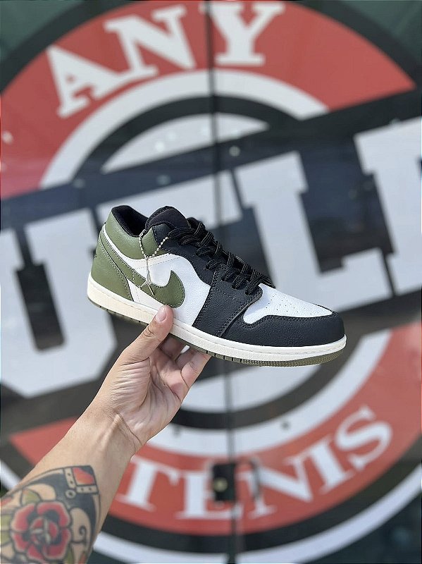 AIR JORDAN 1 LOW VERDE/PRETO