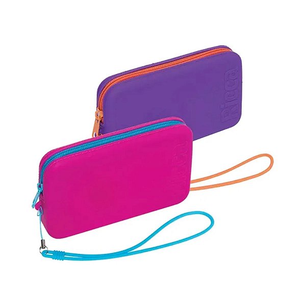 Necessaire de Silicone Pequena Ricca Cores Sortidas