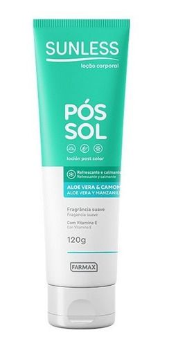 Loção Hidratante Pós-sol Aloe Vera E Camomila Sunless 120g