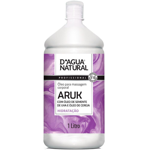 Oleo Massagem Corporal Semente Uva Cereja Aruk 1l