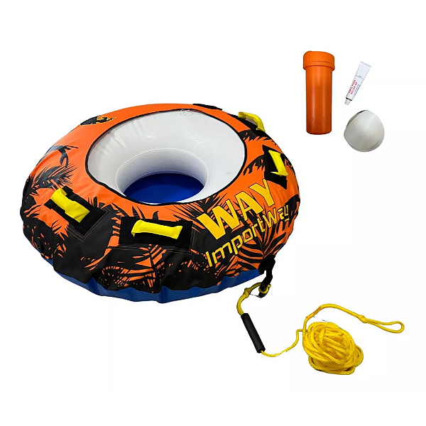 Boia Esportiva Inflavel Corda Rebocavel Importway Ate 160 Kg