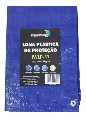Lona Plastica Impermeavel Piscina Barraca 5x3m 15m² Multiuso