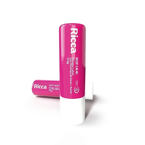 PROTETOR LABIAL COM MANTEIGA DE CACAU E KARITE FPS 15 RICCA