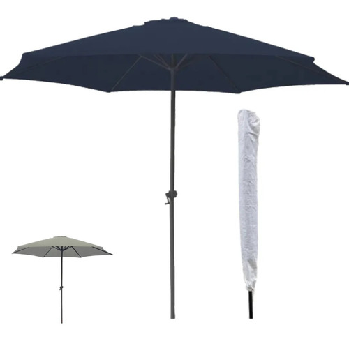 Ombrelone Guarda Sol Central 2,70m Com Capa AZUL