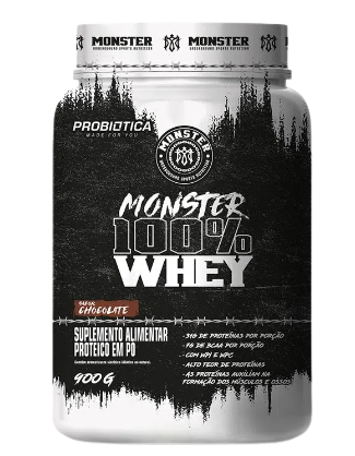 Monster 100% Whey 900g - Probiótica - Sabor Chocolate