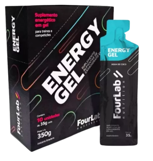 Energy Gel 10 sachês 35g - Fourlab Nutrition - Sabor Água de coco