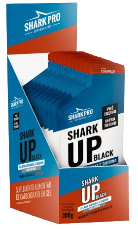 Shark Up Black 10 sachês 30g - Shark Pro - Sabor Caramelo