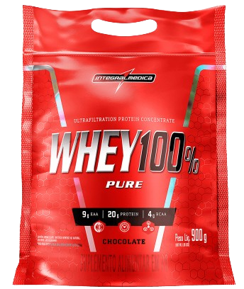 Whey 100% Pure Pouch - Integralmedica - Sabor Chocolate