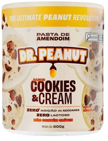Pasta de Amendoim DR. Cookies & Cream 600G