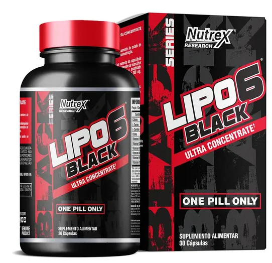 Termogênico Lipo-6 Black Ultra Concentrado Nutrex Research com 30 Cápsulas