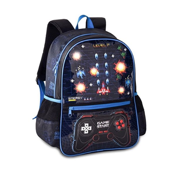 MOCHILA COSTAS VIDEO GAME COM LUZES