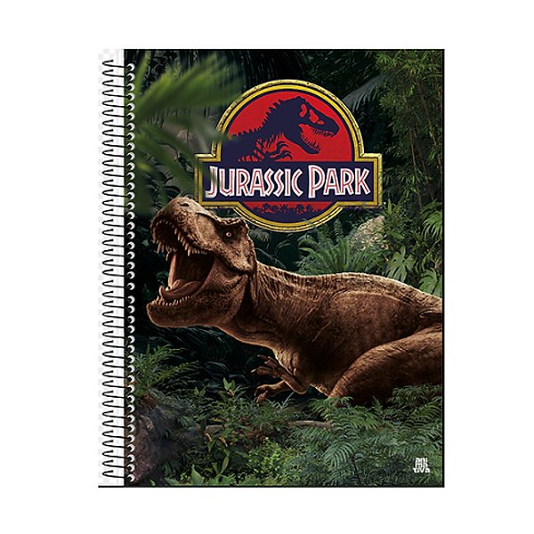 CADERNO UNIVERSITÁRIO JURASSIC PARK 10 MATÉRIAS 160 FOLHAS