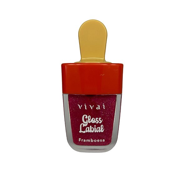 Gloss Labial sorvetinho com Brilho Framboesa - Vivai