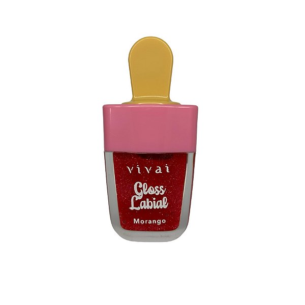 Gloss Labial sorvetinho com Brilho Morango - Vivai