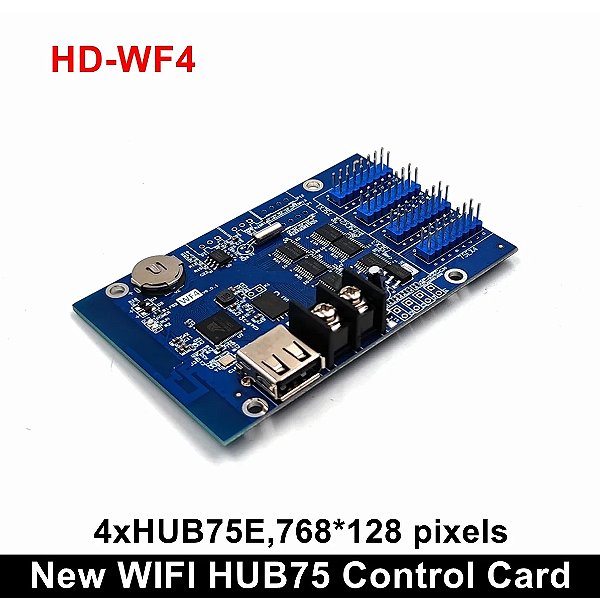 Controladora Para Painel LED HD-WF4 4*HUB75E Com Wifi Onboard K2921