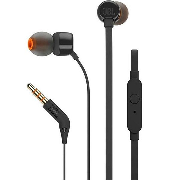 Fone de Ouvido Intra-Auricular JBL Tune T110 Preto - JBL