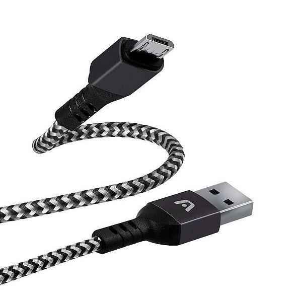 Cabo Micro USB /USB 1.8m Dura  Form Nylon- Argom