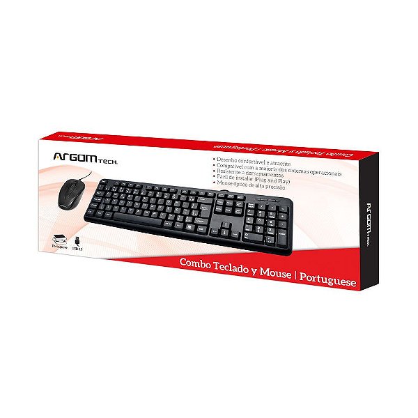 Combo Teclado e Mouse USB Português Classic - ArgomTech