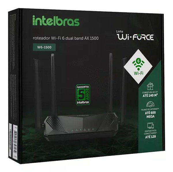 Roteador  WI- FI 6  W6-1500 Intelbras