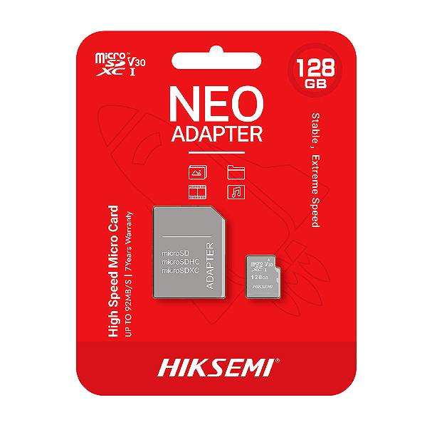 Cartão de Memória MicroSD HC 128GB Classe 10 - Hiksemi