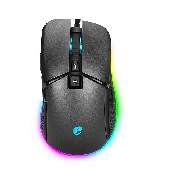 Mouse Gamer USB 7200DPI 7 Botões RGB EMW130 Preto