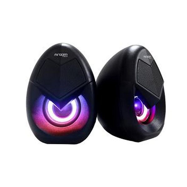 Caixa de Som Estéreo Combat Gaming S62 5W RGB ARG-SP-1062BK Preto