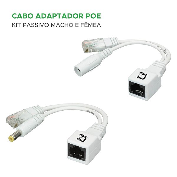 Cabo Adaptador POE - Branco