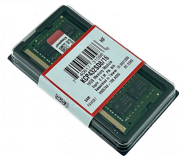 Memória Ram para Notebook 16GB DDR4 3200Mhz - KingDian