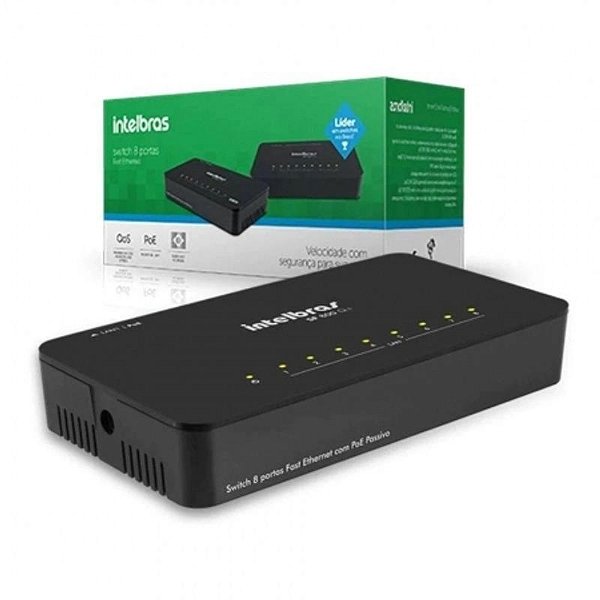 SF800Q+ Switch 8P Intelbras Fast Ethernet