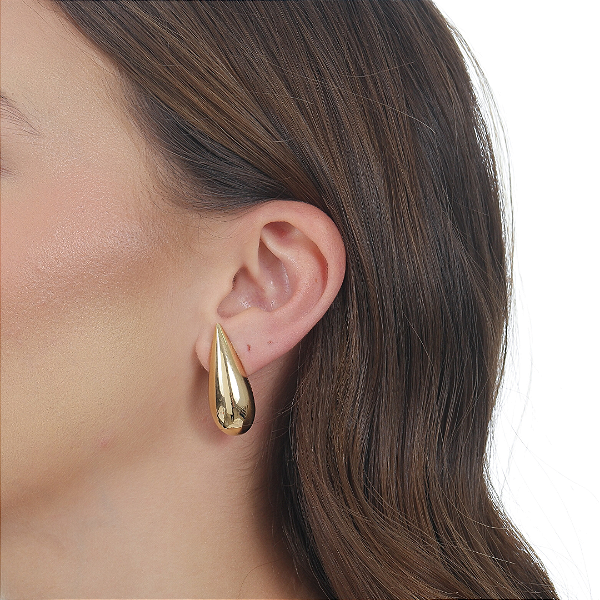 BRINCO GOTA - BANHO DE OURO 18K