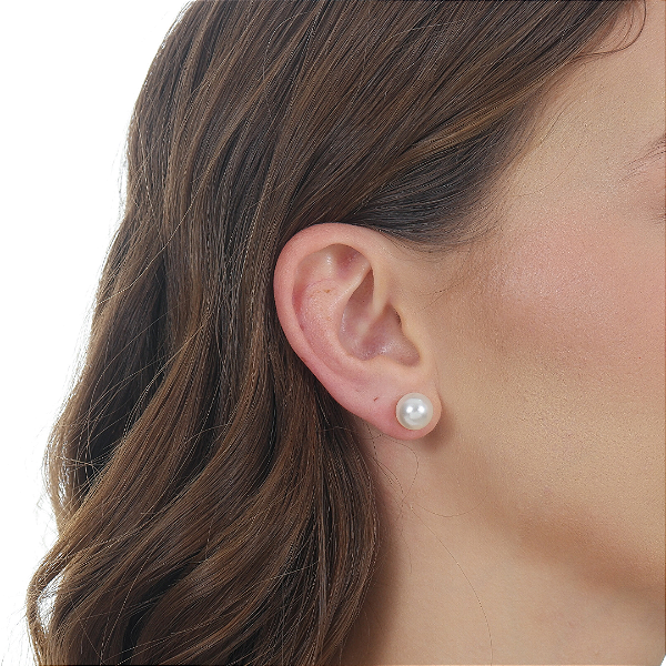 BRINCO PÉROLA G - BANHO DE OURO 18K