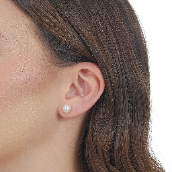 BRINCO PÉROLA M - BANHO DE OURO 18K