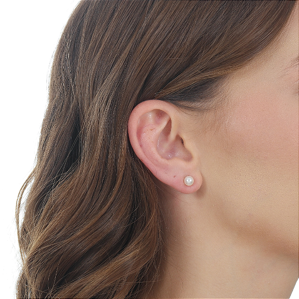 BRINCO PÉROLA P - BANHO DE OURO 18K