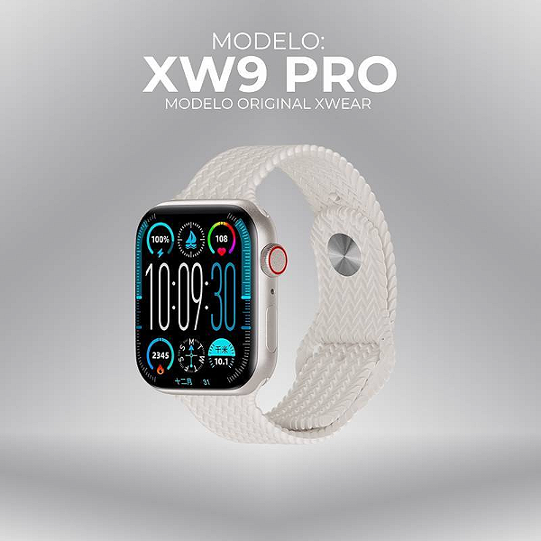 Smartwatch Série 9 Pro, Prata - Com Tela Amoled E Cpu Dual Core + Função Dois Gestos
