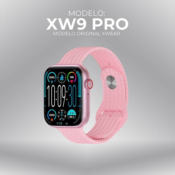 Smartwatch Série 9 Pro, Rosa - Com Tela Amoled E Cpu Dual Core + Função Dois Gestos
