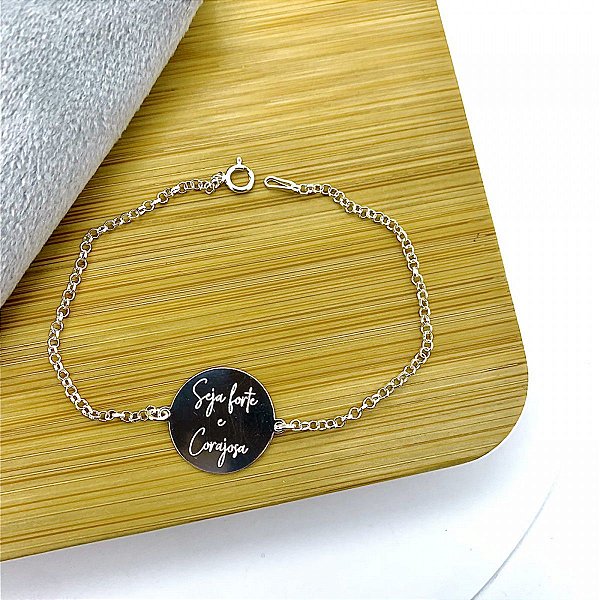 PULSEIRA DE PRATA SEJA FORTE E CORAJOSA