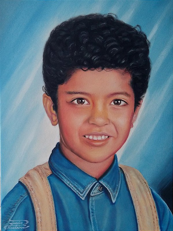 A SUA ENCOMENDA DE RETRATO, PINTURA EM TELA, COM 1 PESSOA NO QUADRO, TAMANHO 33/43 cm.