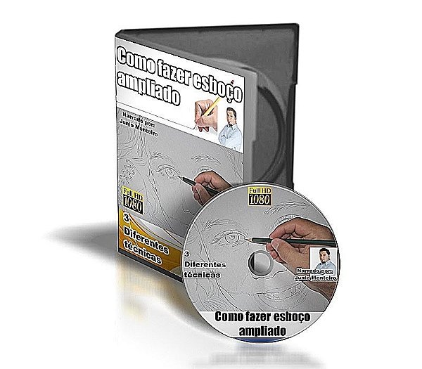 CURSO DE DESENHO REALISTA EM DVD. COMO FAZER ESBOÇO AMPLIADO.