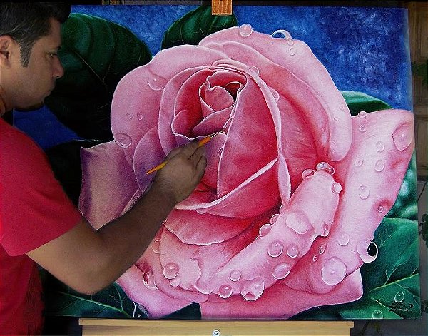 TELA DE FLOR, ROSA COR ROSA.