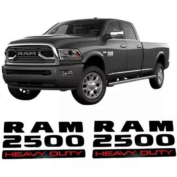 Par Emblema Grande Para Portas Dodge Ram 2500 Heavy Duty