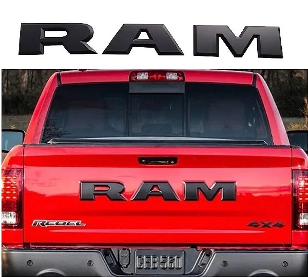 Emblema Dodge Ram Grande - Preto