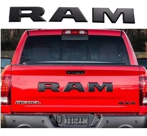 Emblema Da Tampa Traseira Dodge Ram Grande - Preto